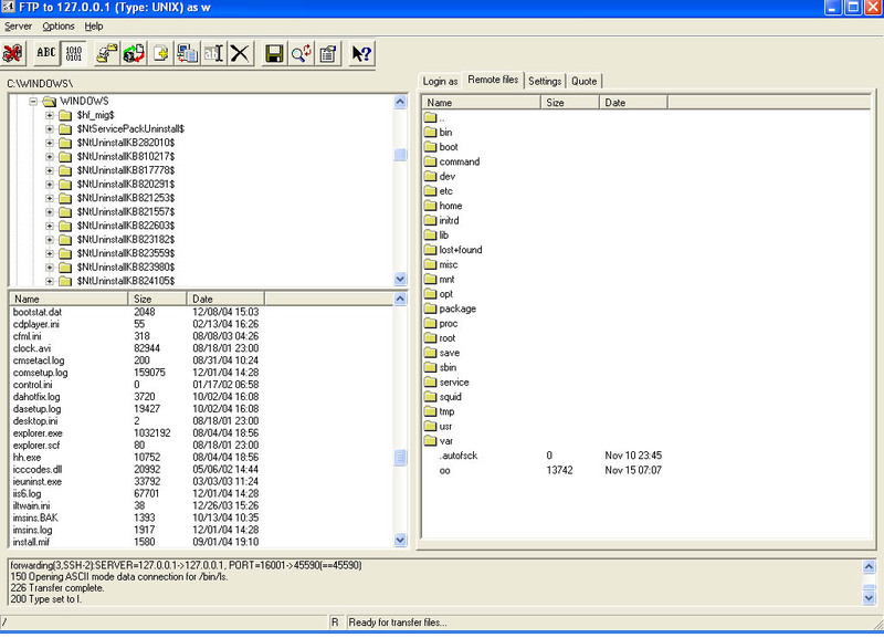 ProFTP Screenshot
